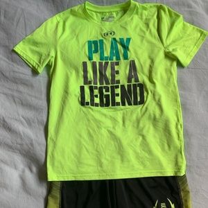 Boy's Under Armour shirt Nike shorts